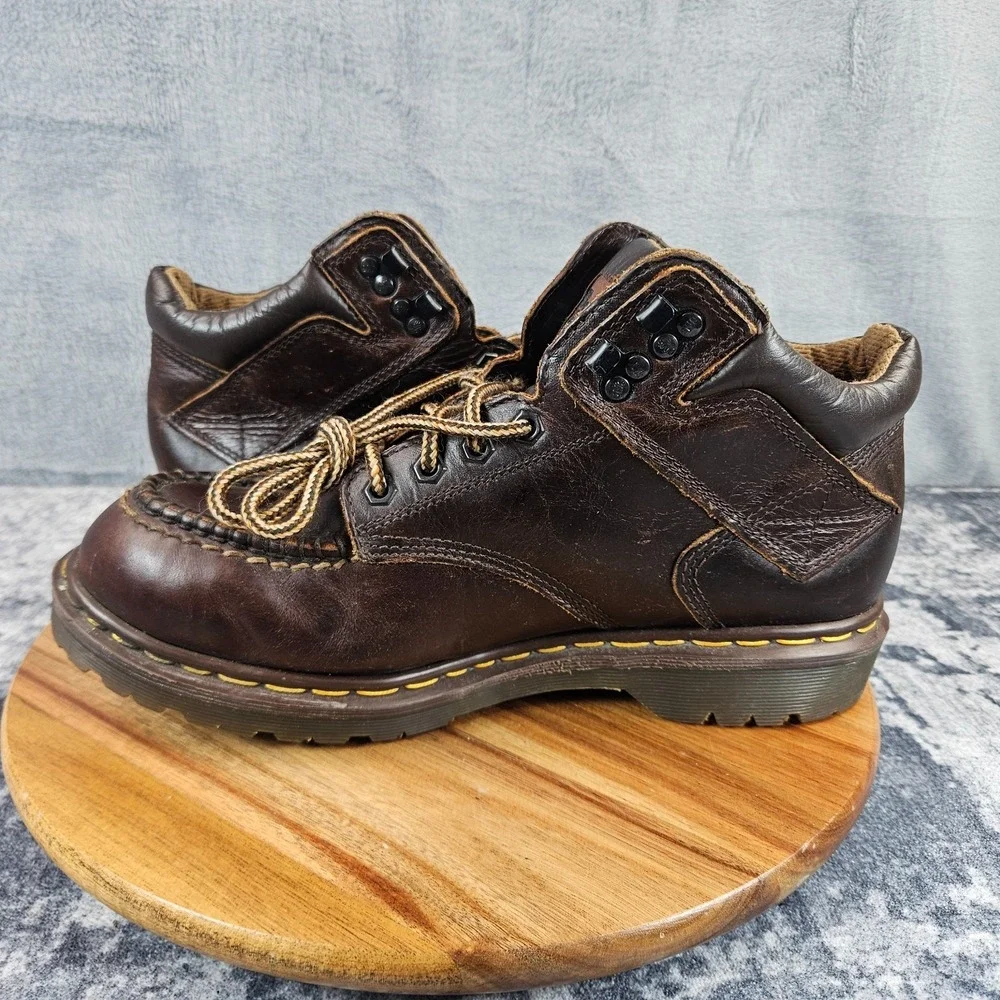 Vintage Dr. Martens 9042 Lace Up Leather Hiking Boots Men 10 Made In England 90s